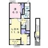 アルパーダ 1LDKの間取り