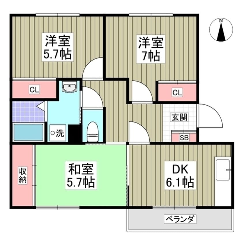 間取図 ガーデンムツミA