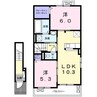 ルタンパークＢ 2LDKの間取り