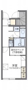 レオパレスバレーナ紅葉 1Kの間取り