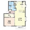 コーポリリーフ　C 1LDKの間取り