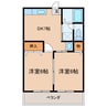 コーポ昴Ⅱ 2DKの間取り