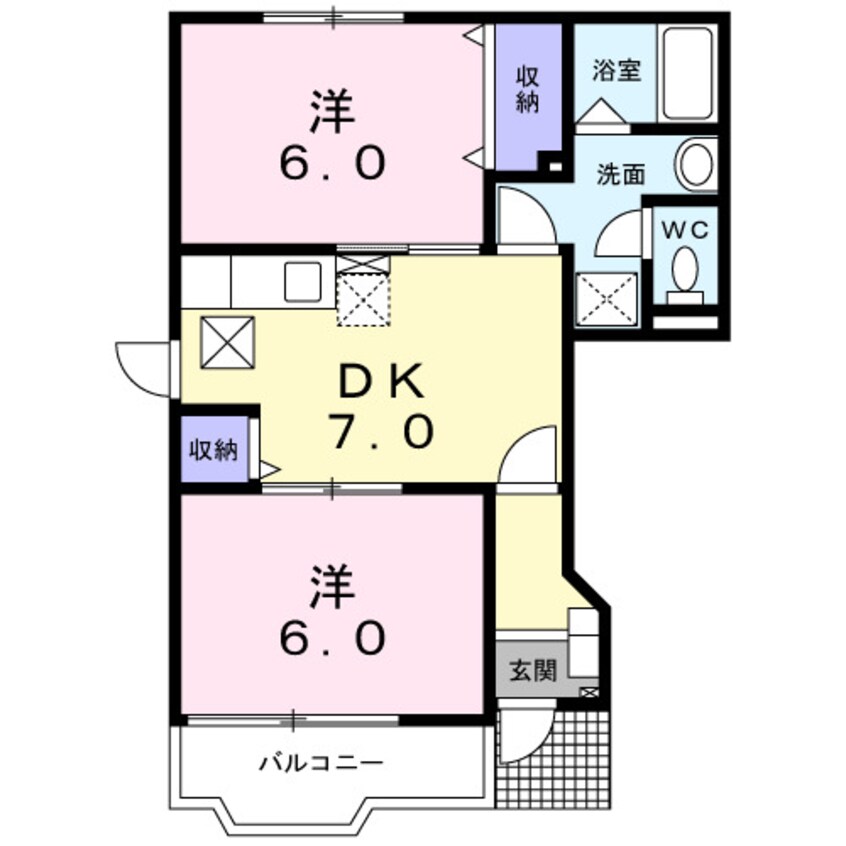 間取図 アヴェニールソルティＢ