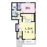 グレイスフルレジデンスＡ 1LDKの間取り