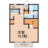 クレストコート 1Rの間取り