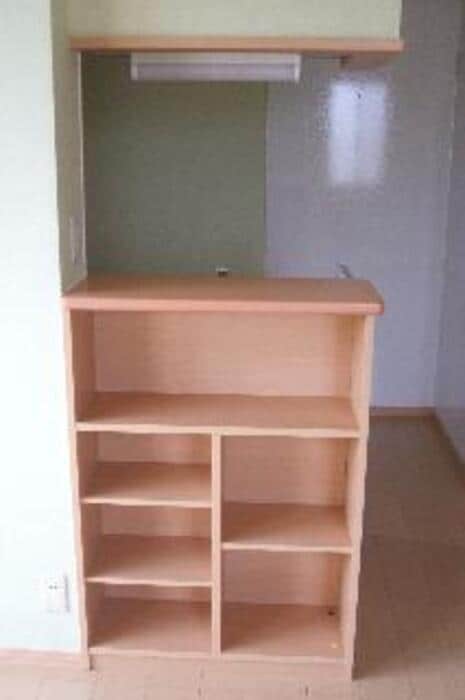 カウンター裏の収納スペース セジュール モア