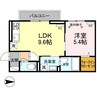 D-room上高間木 1LDKの間取り