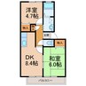 ゆりえコーポ 2DKの間取り