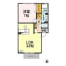スクウェア･ヒル Ｅ 1LDKの間取り