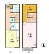 リースランド平出 Ｄ 1DKの間取り