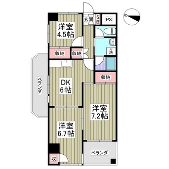 間取図 リバーサイド東信