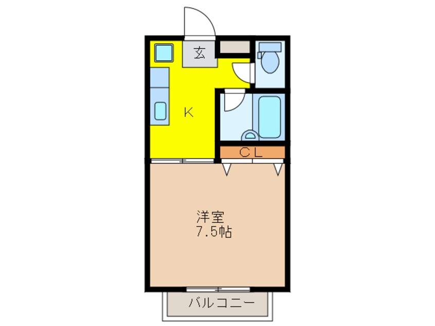 間取図 クレストV峰B（旧ヴィラヴィアンカ）