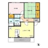 サンフラット Ｂ 2LDKの間取り