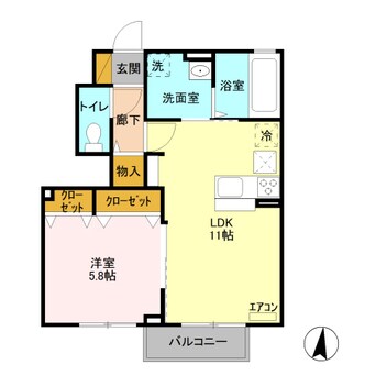 間取図 東北本線<宇都宮線>/宇都宮駅 バス40分中丸公園前下車:停歩10分 1階 築10年