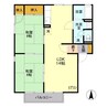 ヴィラ･エスポワール Ａ 2LDKの間取り