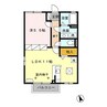 エスポワール川田 Ａ 1LDKの間取り