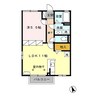 エスポワール川田 Ａ 1LDKの間取り