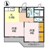 エクメーネ西沢 2Kの間取り