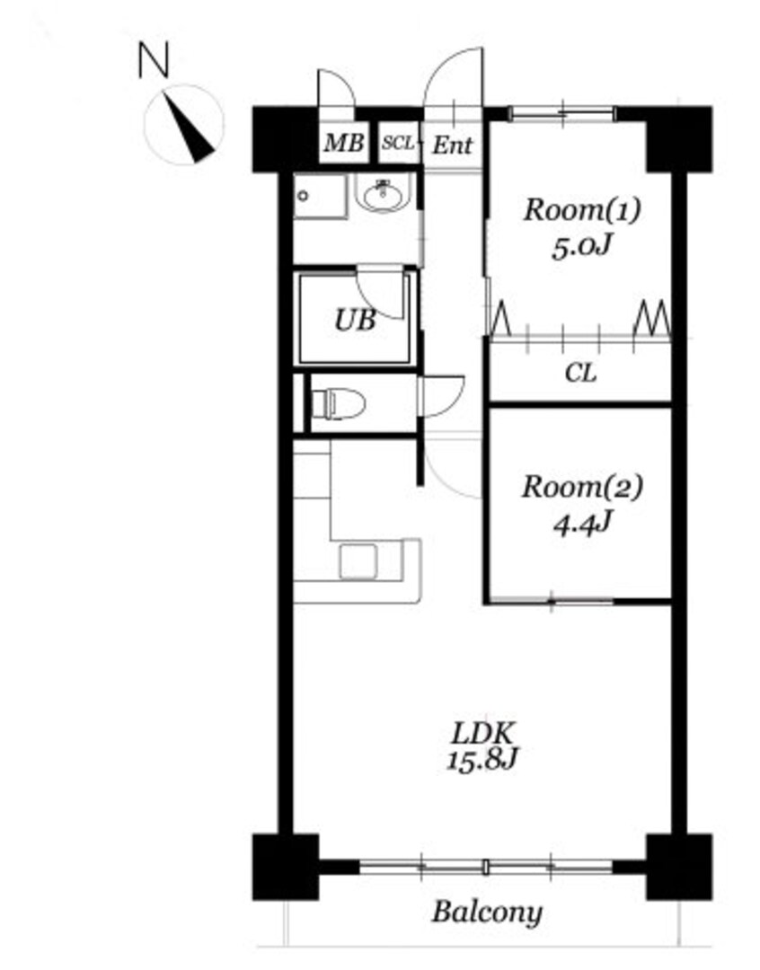 間取図 ROSETOWER元今泉