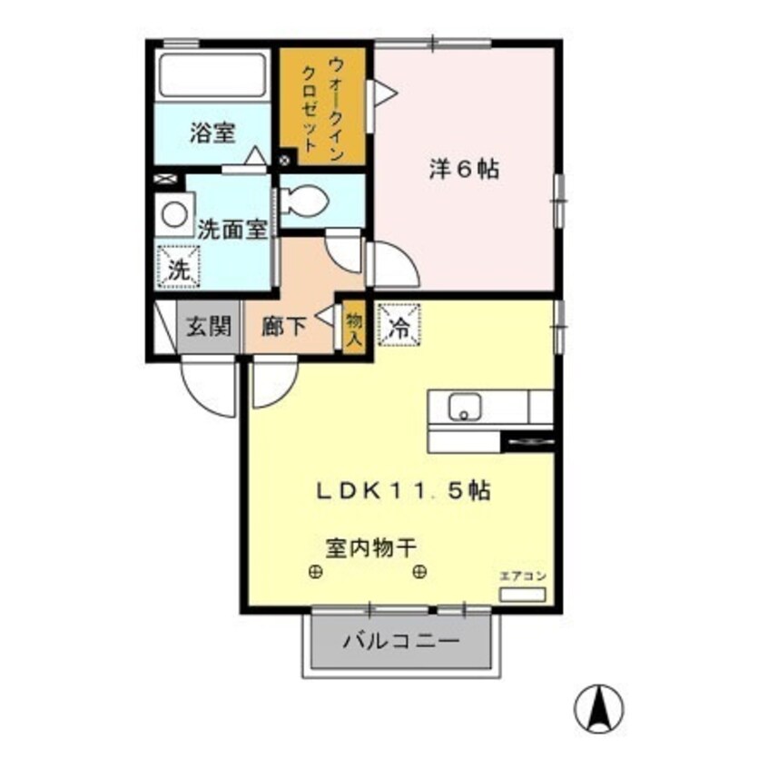 間取図 東北本線<宇都宮線>/宇都宮駅 バス20分横川西小学校前下車:停歩4分 2階 築17年