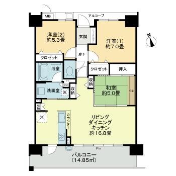 間取り図 サーパス陽東桜レジデンス