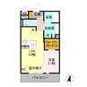 フォンテーヌ 1LDKの間取り