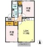 ラスリーズ 2LDKの間取り