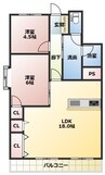 メゾン千秀 2LDKの間取り