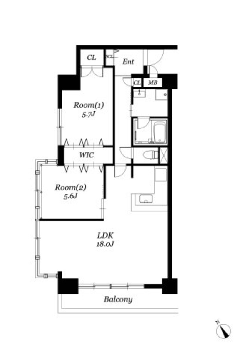 間取図 ROSETOWER元今泉