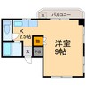 ヌーベルセザール373 1Rの間取り