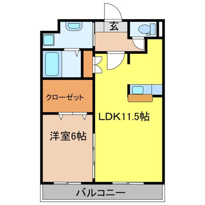 間取図 エソール中今泉