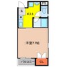アローステート 1Kの間取り