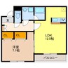 VISAGE笠原Ⅱ 1LDKの間取り