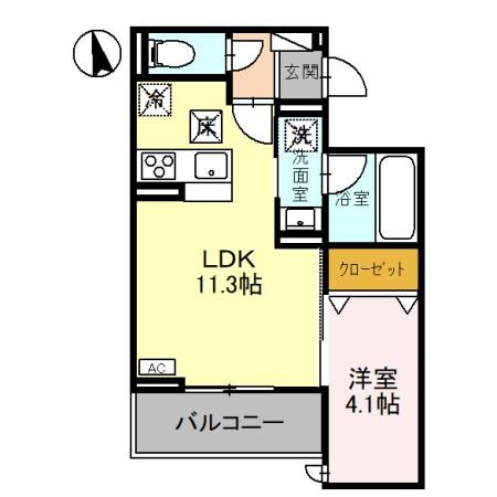 間取り図 D-GLANZ宿郷