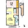 セジュール モト Ｃ 1LDKの間取り