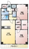 サンライズ宇都宮 2LDKの間取り