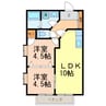 ラシットハウス 2LDKの間取り