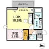パーパス 1LDKの間取り