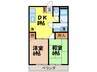 リステル西村II 2DKの間取り