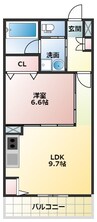 ネイザ戸祭 1LDKの間取り