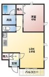 NARABUハイツⅣ 1LDKの間取り