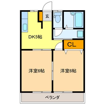 間取図 コーポ田村No.3