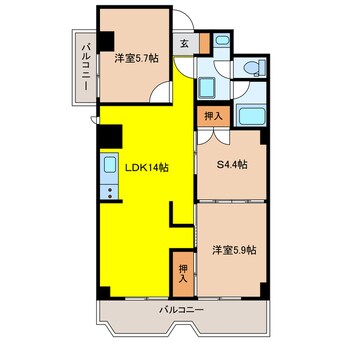 間取図 グリーンビレッジやなぜ