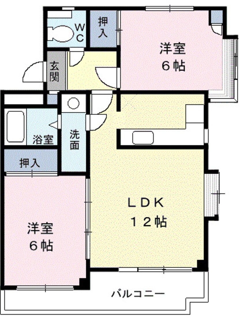 間取図 ベルエアー稲和