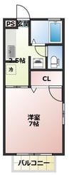 ボックスツリーハウス5 1Kの間取り