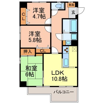 間取図 サンポワール宇都宮