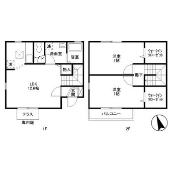 間取図 Ｄ’フレアタウン長宮 Ⅱ