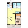 M-Ⅱ 1LDKの間取り