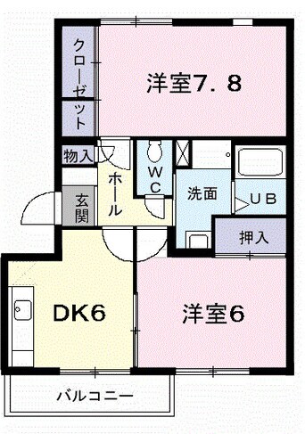 間取図 エルディム竹和Ｂ