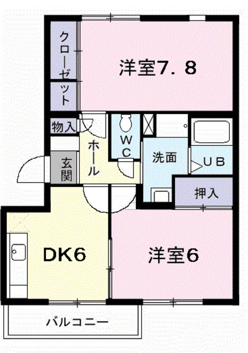 間取図 エルディム竹和Ｂ